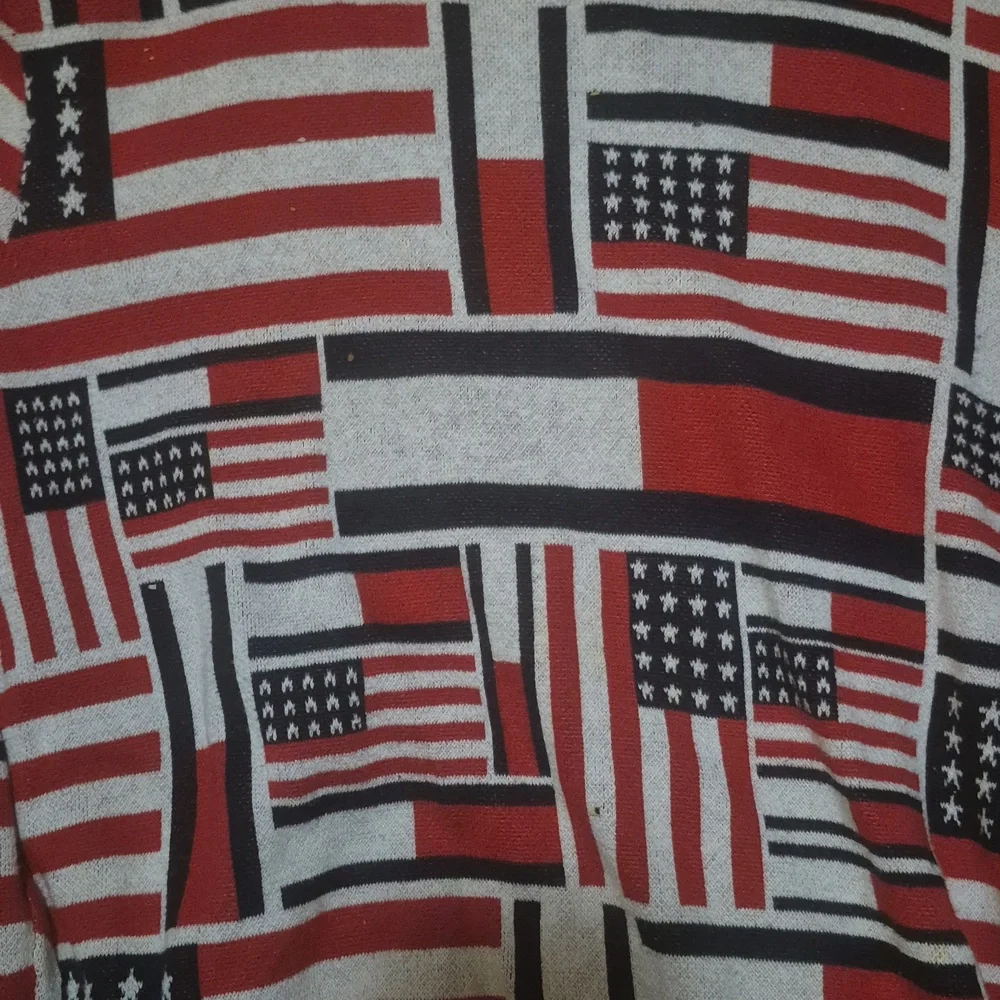 Tommy Hilfiger USA Mens All Over Print Sweater Size M